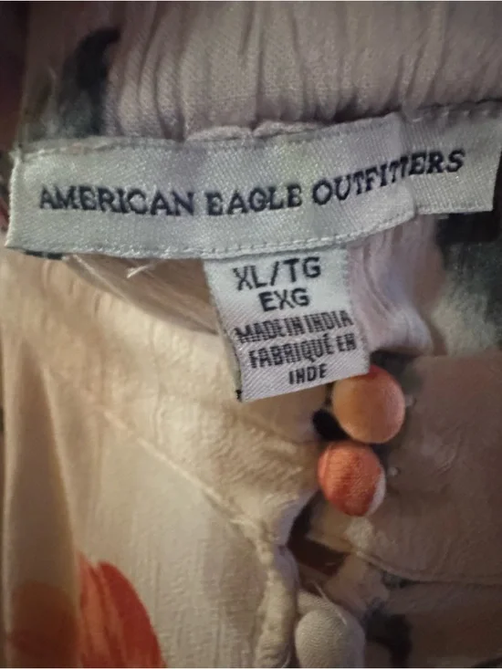 American Eagle Outfitters Pink Maxi Skirt with Coral Floral Print XL - Picture 5 of 9